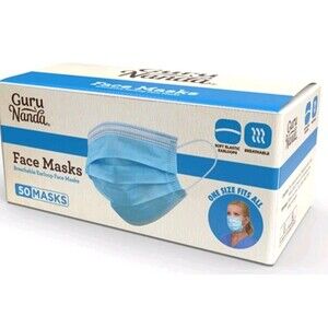 500CT Guru Nanda 3-Ply Disposable Face Mask With Ear loop For Home Office School